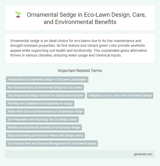 Ornamental Sedge in Eco-Lawn Design, Care, and Environmental Benefits