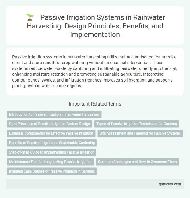 Passive Irrigation Systems in Rainwater Harvesting: Design Principles, Benefits, and Implementation