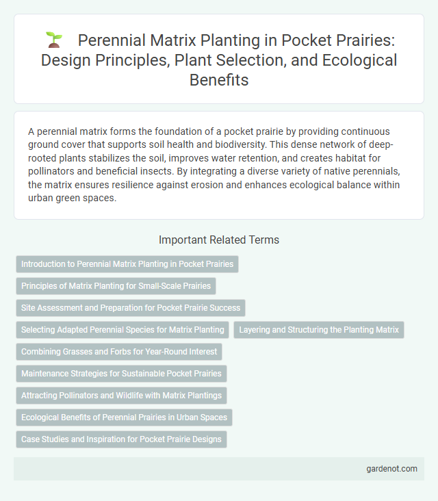 Perennial Matrix Planting in Pocket Prairies: Design Principles, Plant Selection, and Ecological Benefits