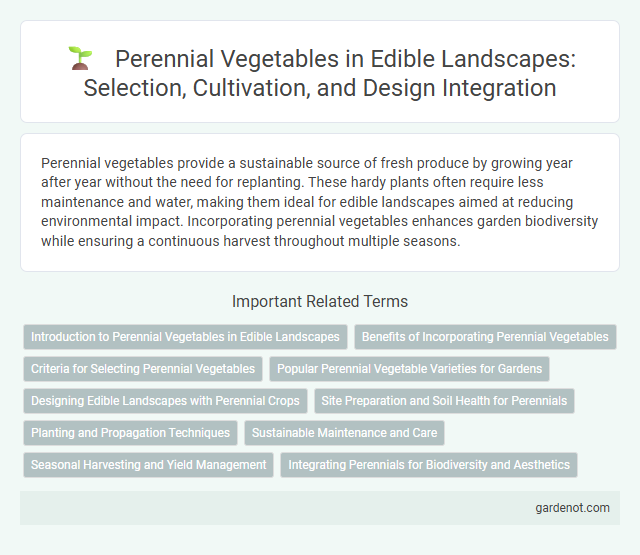 Perennial Vegetables in Edible Landscapes: Selection, Cultivation, and Design Integration