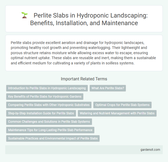 Perlite Slabs in Hydroponic Landscaping: Benefits, Installation, and Maintenance