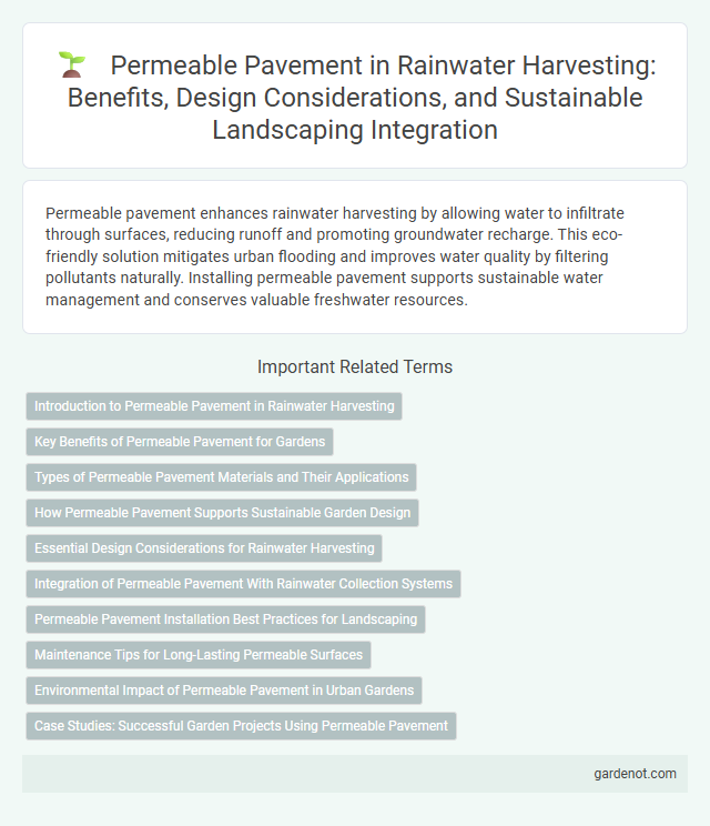Permeable Pavement in Rainwater Harvesting: Benefits, Design Considerations, and Sustainable Landscaping Integration