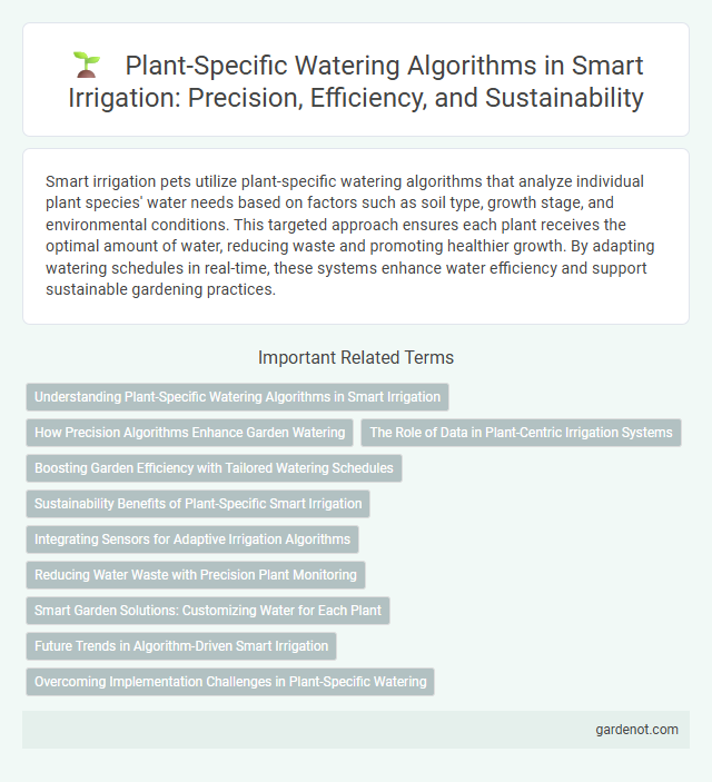 Plant-Specific Watering Algorithms in Smart Irrigation: Precision, Efficiency, and Sustainability