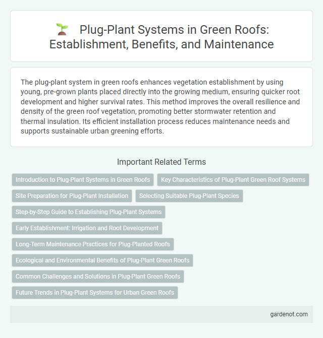Plug-Plant Systems in Green Roofs: Establishment, Benefits, and Maintenance