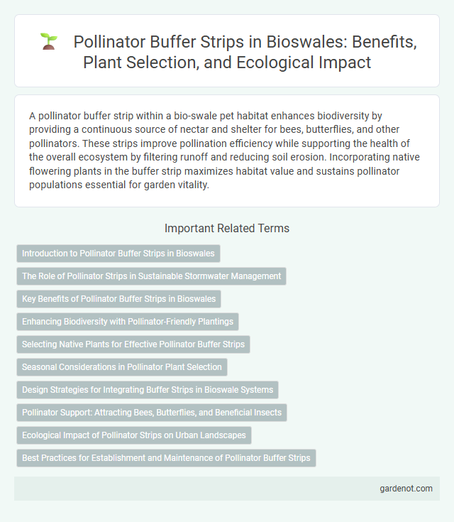 Pollinator Buffer Strips in Bioswales: Benefits, Plant Selection, and Ecological Impact