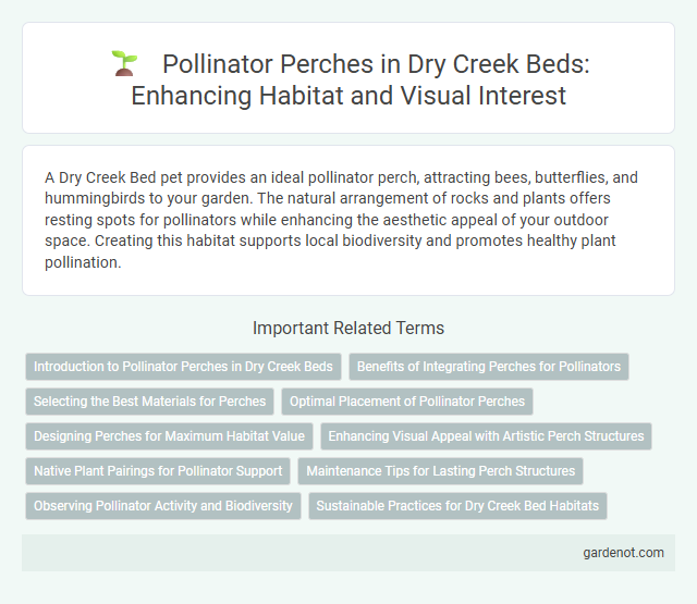 Pollinator Perches in Dry Creek Beds: Enhancing Habitat and Visual Interest