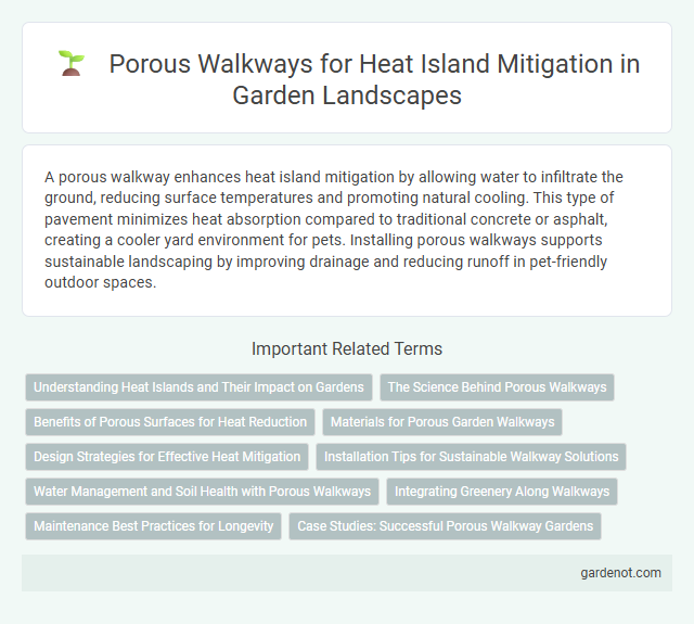 Porous Walkways for Heat Island Mitigation in Garden Landscapes