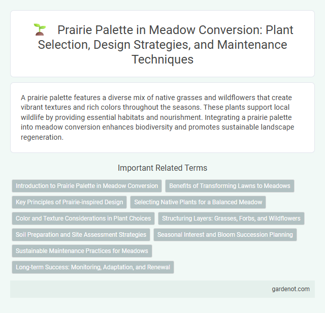 Prairie Palette in Meadow Conversion: Plant Selection, Design Strategies, and Maintenance Techniques