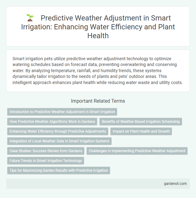 Predictive Weather Adjustment in Smart Irrigation: Enhancing Water Efficiency and Plant Health