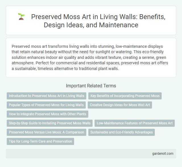 Preserved Moss Art in Living Walls: Benefits, Design Ideas, and Maintenance