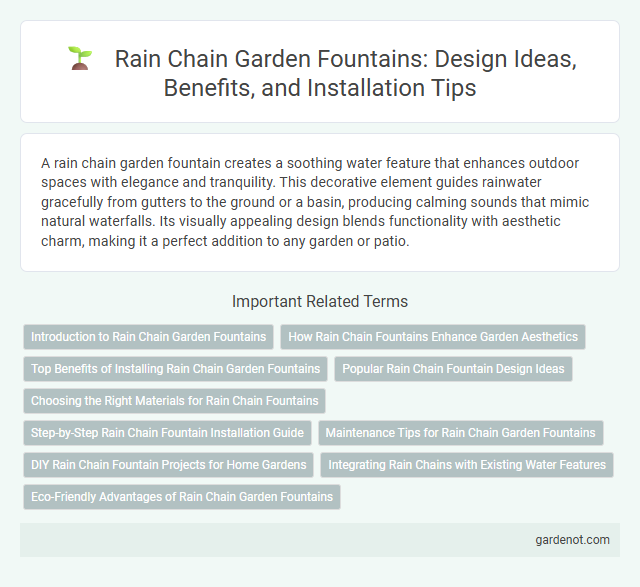 Rain Chain Garden Fountains: Design Ideas, Benefits, and Installation Tips