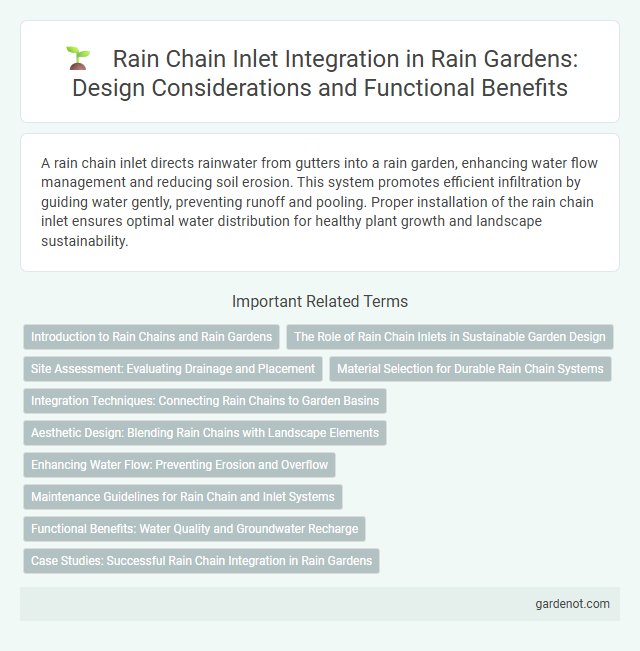 Rain Chain Inlet Integration in Rain Gardens: Design Considerations and Functional Benefits