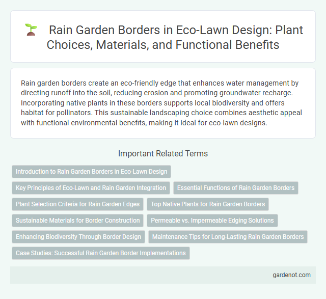 Rain Garden Borders in Eco-Lawn Design: Plant Choices, Materials, and Functional Benefits