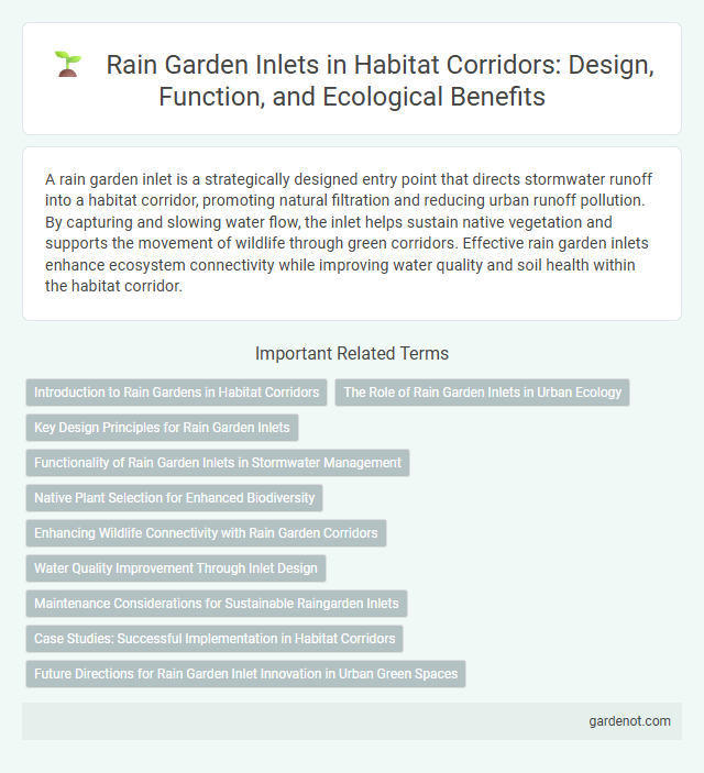 Rain Garden Inlets in Habitat Corridors: Design, Function, and Ecological Benefits