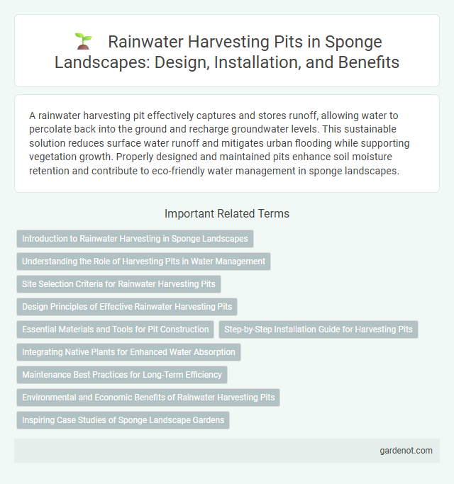 Rainwater Harvesting Pits in Sponge Landscapes: Design, Installation, and Benefits