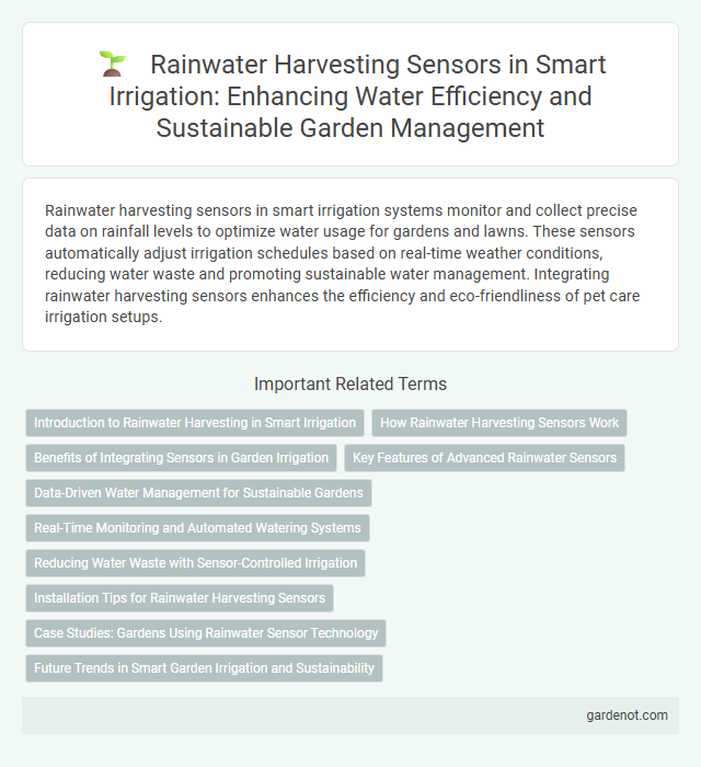 Rainwater Harvesting Sensors in Smart Irrigation: Enhancing Water Efficiency and Sustainable Garden Management