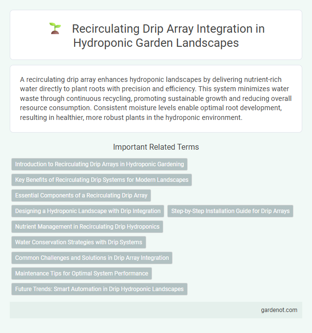 Recirculating Drip Array Integration in Hydroponic Garden Landscapes