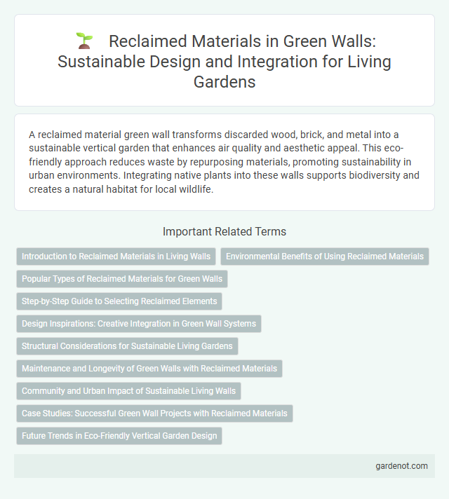 Reclaimed Materials in Green Walls: Sustainable Design and Integration for Living Gardens