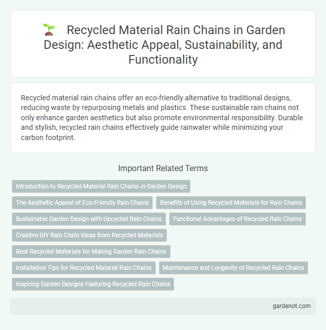 Recycled Material Rain Chains in Garden Design: Aesthetic Appeal, Sustainability, and Functionality