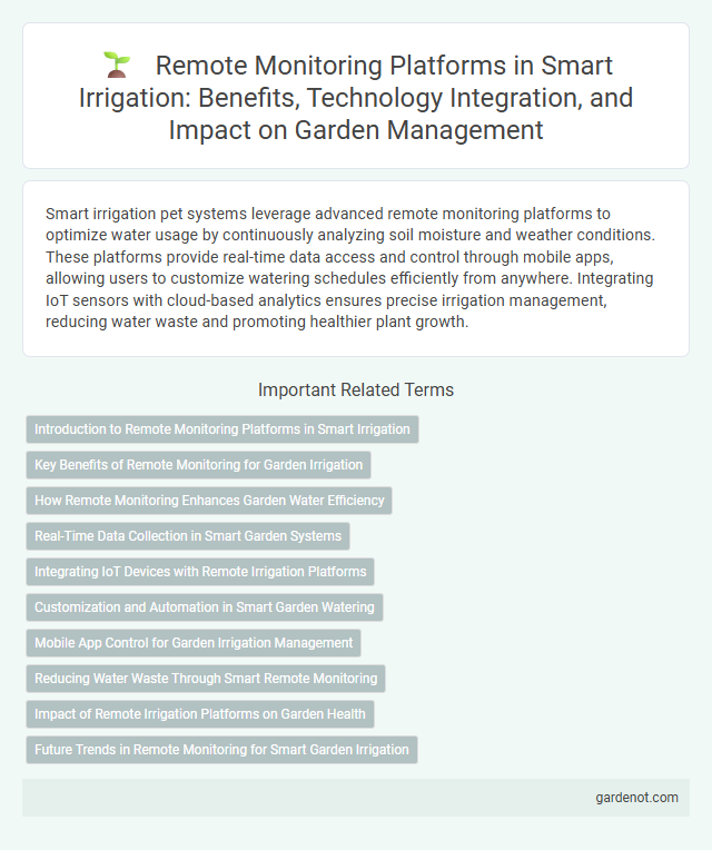 Remote Monitoring Platforms in Smart Irrigation: Benefits, Technology Integration, and Impact on Garden Management