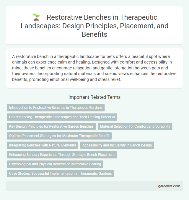 Restorative Benches in Therapeutic Landscapes: Design Principles, Placement, and Benefits