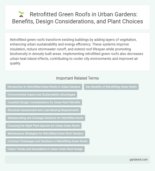 Retrofitted Green Roofs in Urban Gardens: Benefits, Design Considerations, and Plant Choices