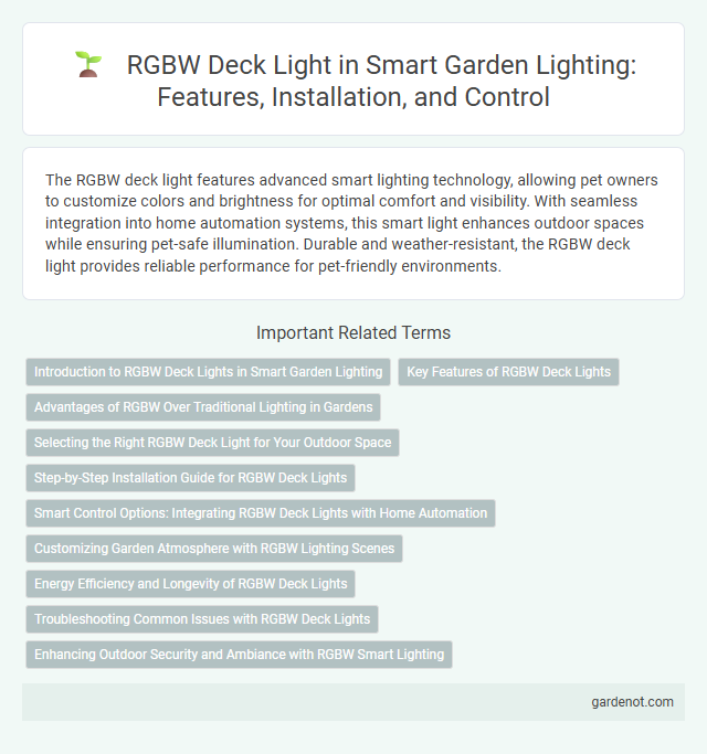 RGBW Deck Light in Smart Garden Lighting: Features, Installation, and Control