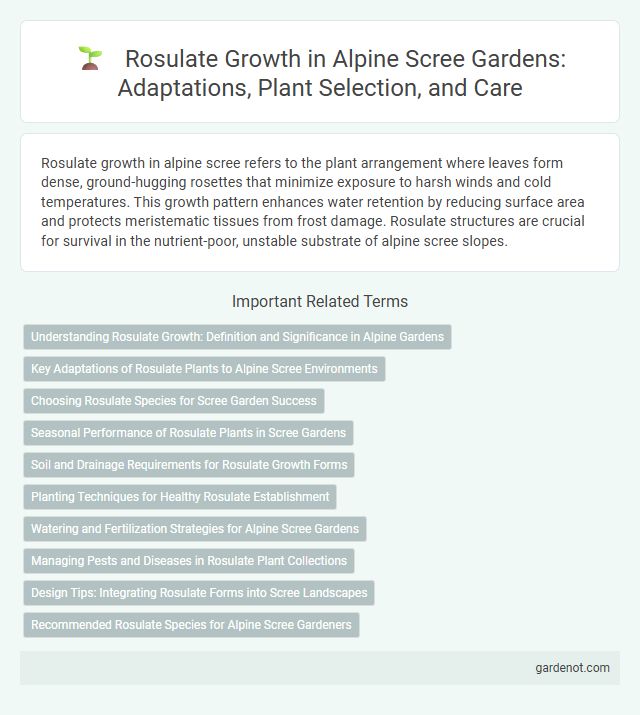 Rosulate Growth in Alpine Scree Gardens: Adaptations, Plant Selection, and Care
