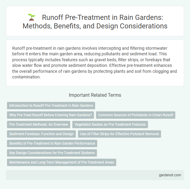 Runoff Pre-Treatment in Rain Gardens: Methods, Benefits, and Design Considerations