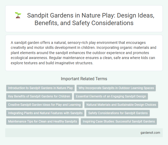 Sandpit Gardens in Nature Play: Design Ideas, Benefits, and Safety Considerations