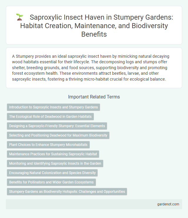 Saproxylic Insect Haven in Stumpery Gardens: Habitat Creation, Maintenance, and Biodiversity Benefits