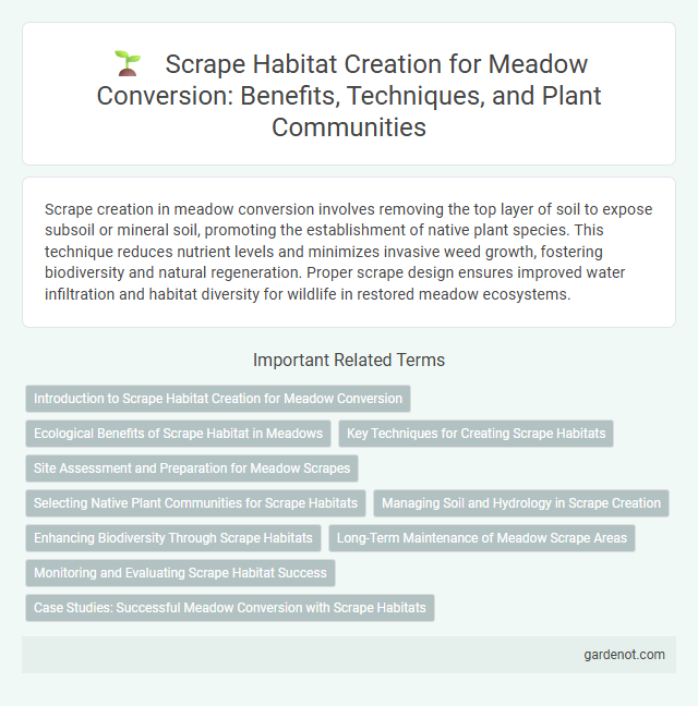 Scrape Habitat Creation for Meadow Conversion: Benefits, Techniques, and Plant Communities