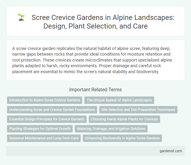 Scree Crevice Gardens in Alpine Landscapes: Design, Plant Selection, and Care