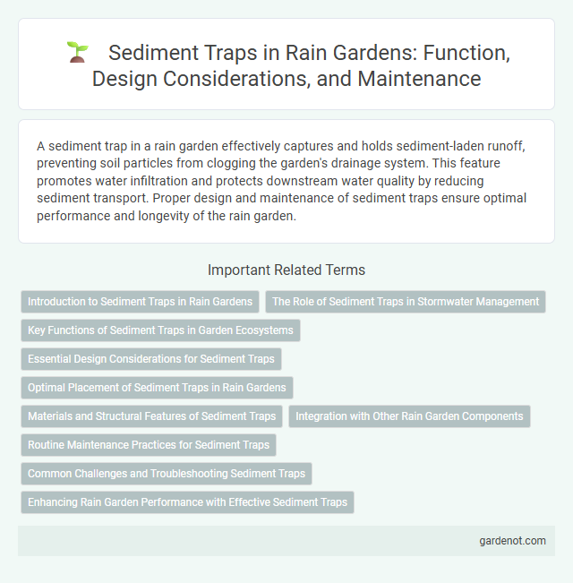 Sediment Traps in Rain Gardens: Function, Design Considerations, and Maintenance