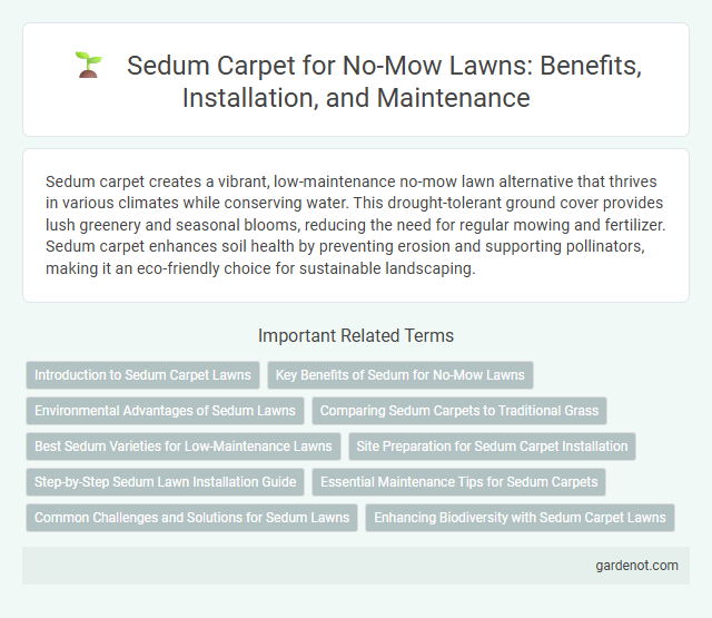 Sedum Carpet for No-Mow Lawns: Benefits, Installation, and Maintenance
