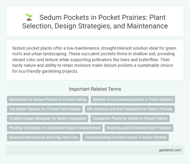 Sedum Pockets in Pocket Prairies: Plant Selection, Design Strategies, and Maintenance