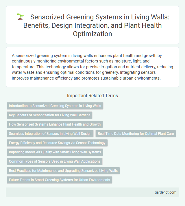Sensorized Greening Systems in Living Walls: Benefits, Design Integration, and Plant Health Optimization