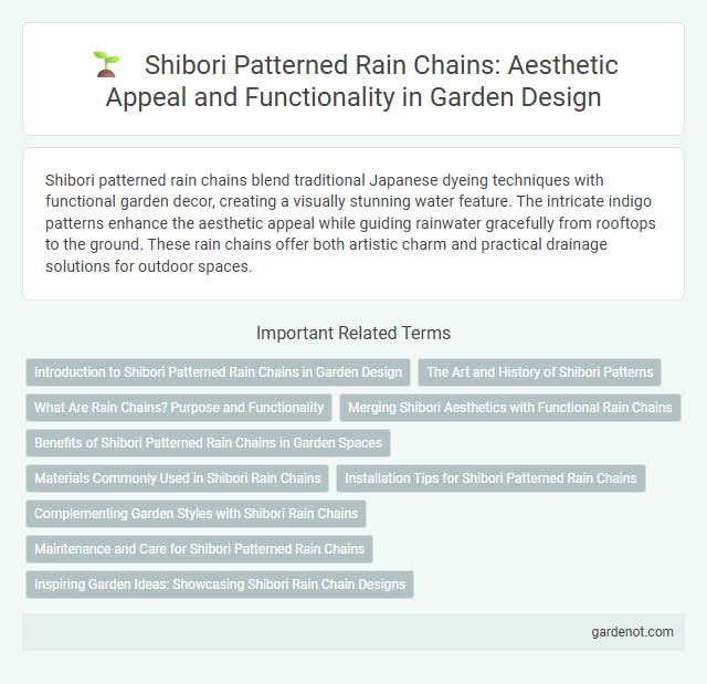 Shibori Patterned Rain Chains: Aesthetic Appeal and Functionality in Garden Design