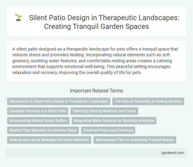 Silent Patio Design in Therapeutic Landscapes: Creating Tranquil Garden Spaces