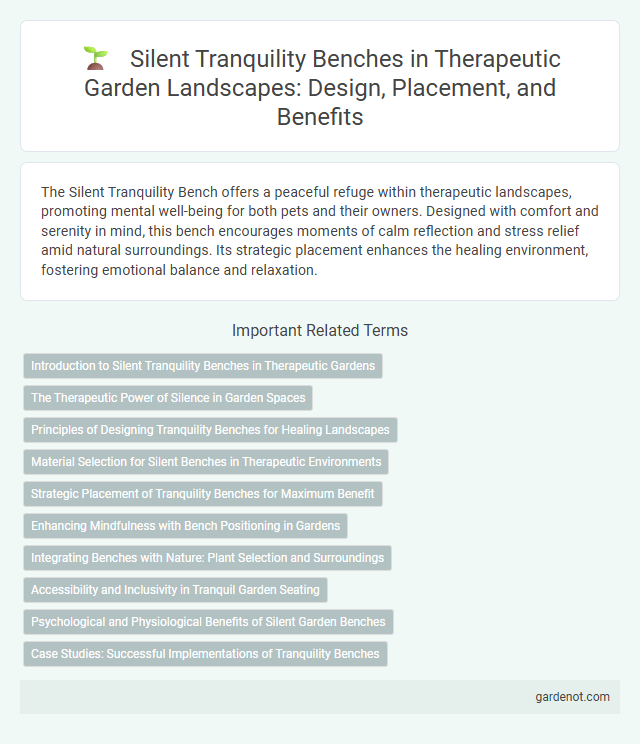 Silent Tranquility Benches in Therapeutic Garden Landscapes: Design, Placement, and Benefits