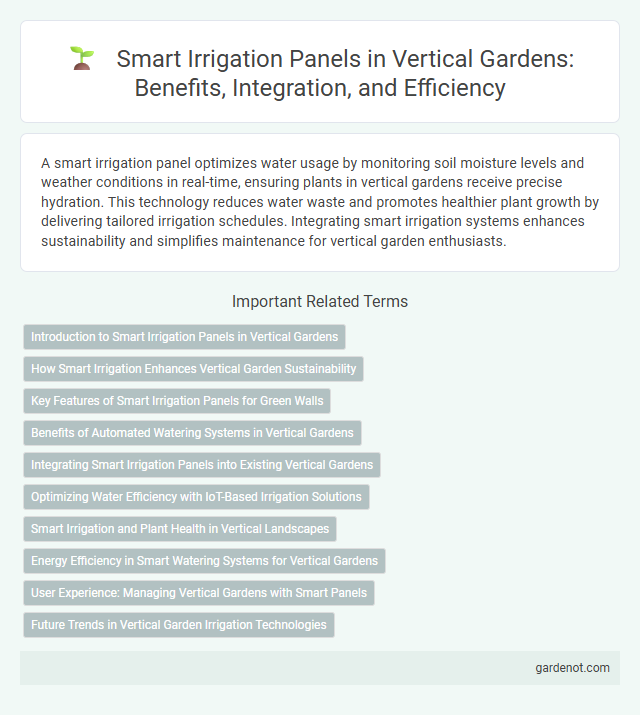 Smart Irrigation Panels in Vertical Gardens: Benefits, Integration, and Efficiency
