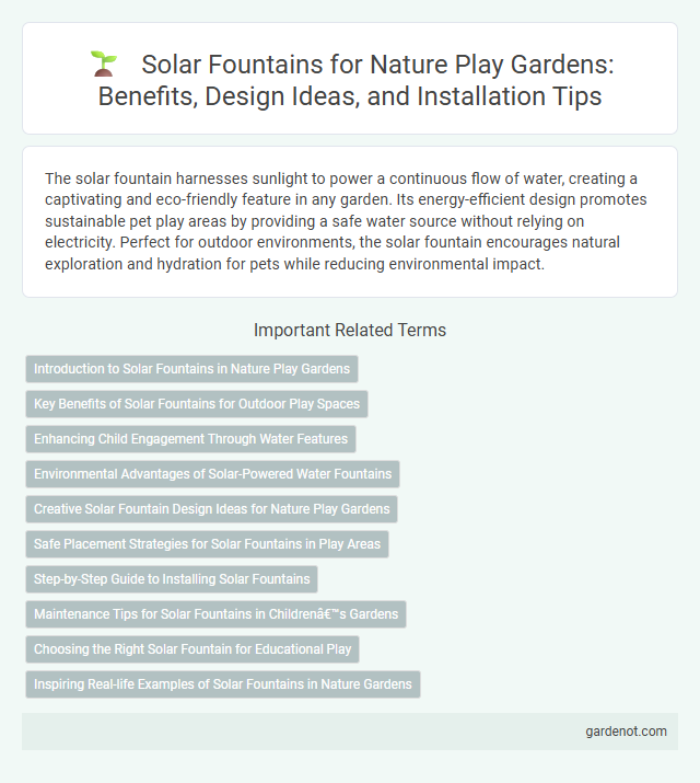 Solar Fountains for Nature Play Gardens: Benefits, Design Ideas, and Installation Tips