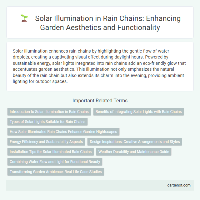 Solar Illumination in Rain Chains: Enhancing Garden Aesthetics and Functionality