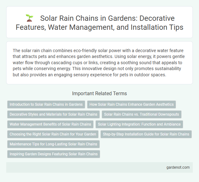 Solar Rain Chains in Gardens: Decorative Features, Water Management, and Installation Tips
