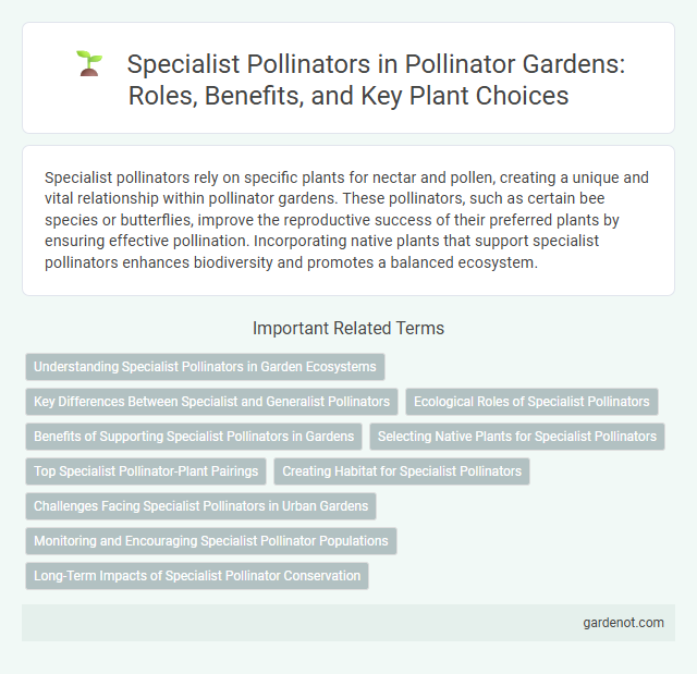 Specialist Pollinators in Pollinator Gardens: Roles, Benefits, and Key Plant Choices
