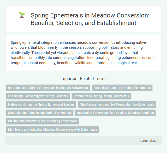 Spring Ephemerals in Meadow Conversion: Benefits, Selection, and Establishment