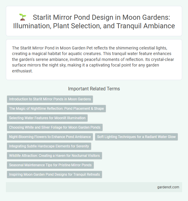 Starlit Mirror Pond Design in Moon Gardens: Illumination, Plant Selection, and Tranquil Ambiance