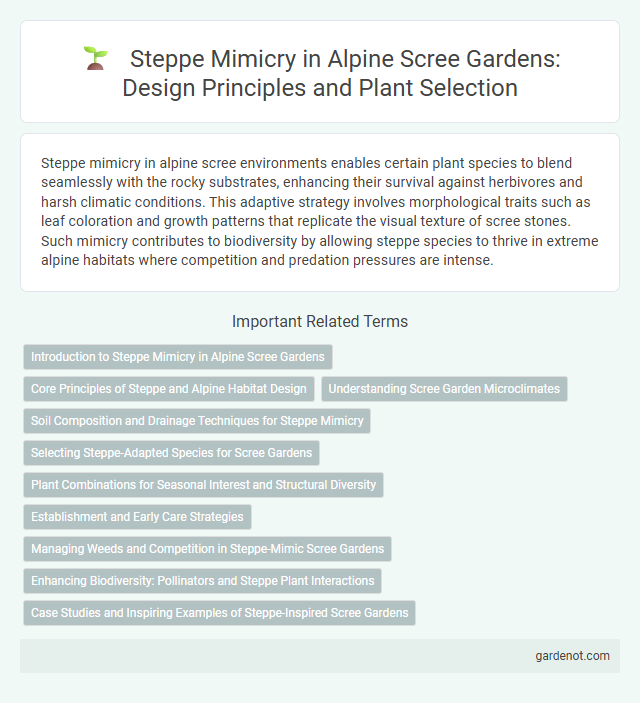 Steppe Mimicry in Alpine Scree Gardens: Design Principles and Plant Selection