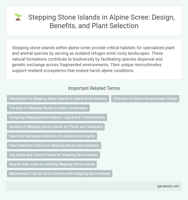 Stepping Stone Islands in Alpine Scree: Design, Benefits, and Plant Selection