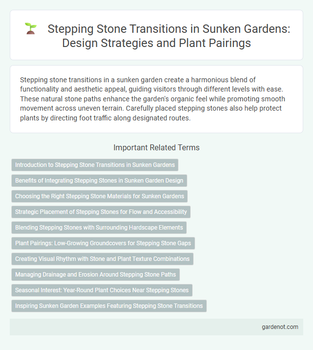 Stepping Stone Transitions in Sunken Gardens: Design Strategies and Plant Pairings